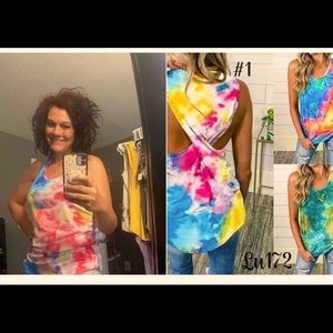 Tie Dye twist Back Tank 🌻